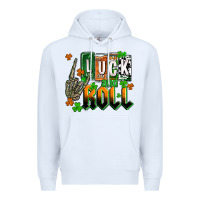 White St. Patrick's Luck and roll Premium Hoodie - OliviaCreatesArt