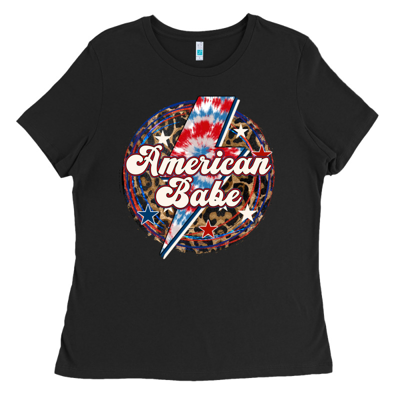 Western American Babe Patriotic Ladies Tee by LillyAllenDesigns | Teevron
