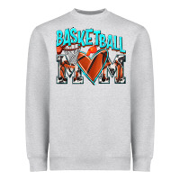 Heather Grey Basketball Mom Heavyweight Sweatshirt - NancyCooperArtShop