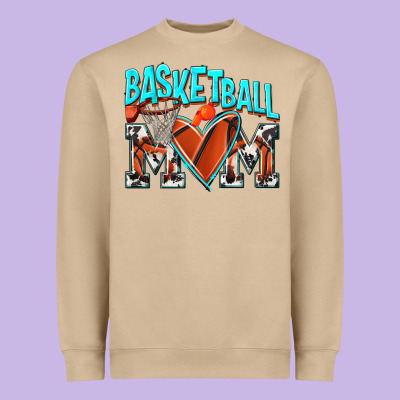 Basketball Mom Heavyweight Sweatshirt Designed By Nancycooperartshop