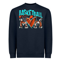 Navy Basketball Mom Heavyweight Sweatshirt - NancyCooperArtShop