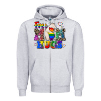 Heather Grey pride free mom hugs Zipper Hoodie - CowGirlArtShop