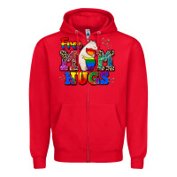 Red pride free mom hugs Zipper Hoodie - CowGirlArtShop