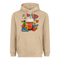 Mushroom Basketball Frappe Coffee Heavyweight Hoodie - FaDigitalArtStudio