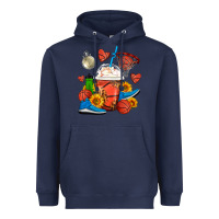 Navy Basketball Frappe Coffee Heavyweight Hoodie - FaDigitalArtStudio