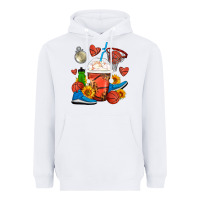 White Basketball Frappe Coffee Heavyweight Hoodie - FaDigitalArtStudio