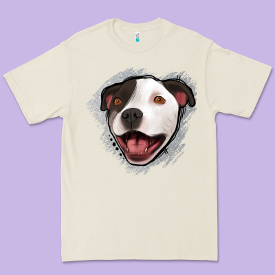 Pittbull Gray Glitter Premium Tee Designed By Jasminsmagicworld