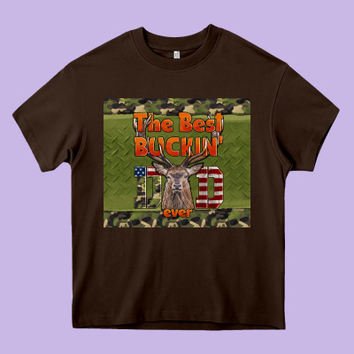 Best Bucking Dad Ever Heavy Core Tee Designed By Lillyallendesigns