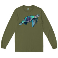 Army Green turtle Long Sleeve Tee - RanaPortraitStore