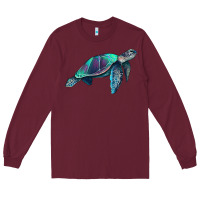 Burgundy turtle Long Sleeve Tee - RanaPortraitStore