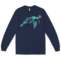Navy turtle Long Sleeve Tee - RanaPortraitStore