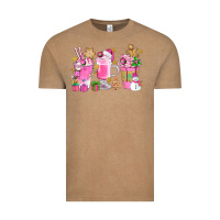 Vintage Coffee Pink Christmas Coffee Cups Bbs Vintage Tee - BundleAndBundleShop
