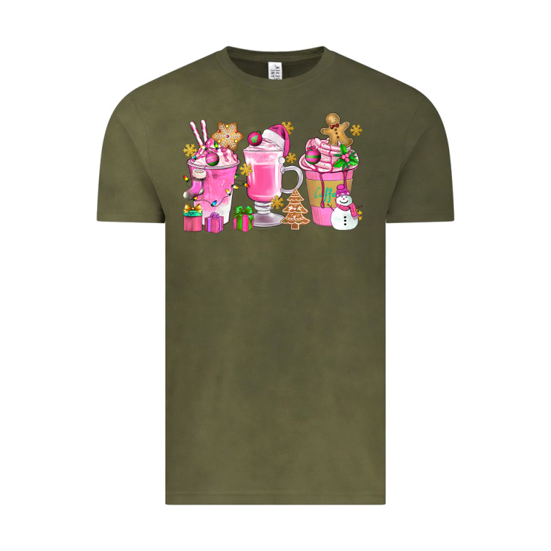 Pink Christmas Coffee Cups Bbs Vintage Tee by BundleAndBundleShop | Teevron