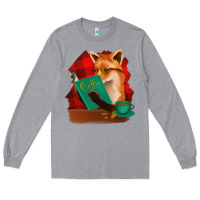 Heather Grey Fox with Coffee Long Sleeve Tee - Bettercallsaul