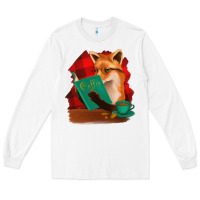 White Fox with Coffee Long Sleeve Tee - Bettercallsaul