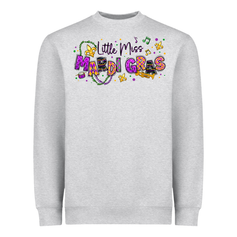 Little Miss Mardi Gras Heavyweight Sweatshirt by texasbilliewilder | Teevron