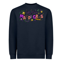 Navy little miss mardi gras Heavyweight Sweatshirt - texasbilliewilder