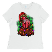 White christmas rooster Ladies Tee - BarkalooDesign