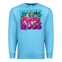 Ocean Blue Wife mom boss Mother's Day Premium Sweatshirt - FaDigitalArtStudio
