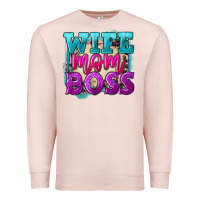 Wife Mom Boss Mother's Day Premium Sweatshirt | Teevron