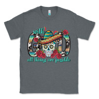 Charcoal Heather With God All Things Are Possible With Sombrero Sku Classic Tee - BundleAndBundleShop