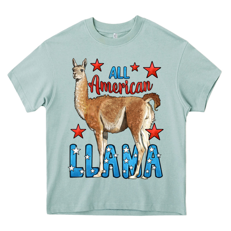 All American Llama Heavy Core Tee by LillyAllenDesigns | Teevron