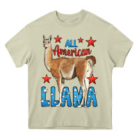 Mossy All American Llama Heavy Core Tee - LillyAllenDesigns