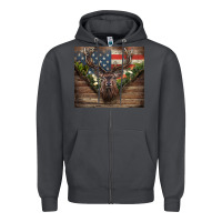 Smoke usa deer hunting Zipper Hoodie - CowGirlArtShop