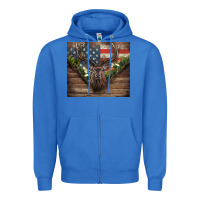 True Royal usa deer hunting Zipper Hoodie - CowGirlArtShop