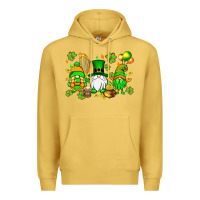 Antique Gold St. Patrick's Day gnomes Premium Hoodie - OliviaCreatesArt