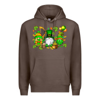 Coffee St. Patrick's Day gnomes Premium Hoodie - OliviaCreatesArt