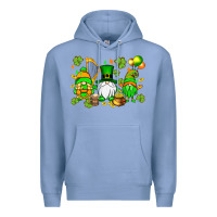 Colony Blue St. Patrick's Day gnomes Premium Hoodie - OliviaCreatesArt