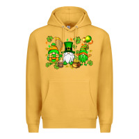 Mustard St. Patrick's Day gnomes Premium Hoodie - OliviaCreatesArt