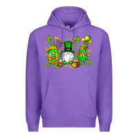 Purple St. Patrick's Day gnomes Premium Hoodie - OliviaCreatesArt