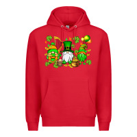 Red St. Patrick's Day gnomes Premium Hoodie - OliviaCreatesArt