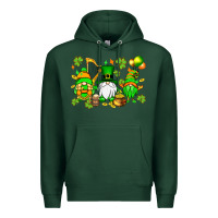 Sports Green St. Patrick's Day gnomes Premium Hoodie - OliviaCreatesArt