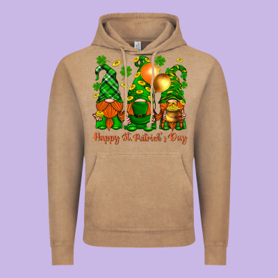 Happy St. Patricks Day With Gnomies Vintage Hoodie Designed By Bundleandbundleshop