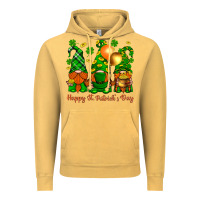 Vintage Mustard happy st. patricks day with gnomies Vintage Hoodie - BundleAndBundleShop