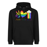 Black Peace love Pride Heavyweight Hoodie - FaDigitalArtStudio