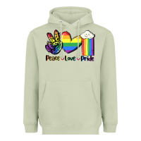 Matcha Peace love Pride Heavyweight Hoodie - FaDigitalArtStudio