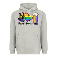 Moon Dust Peace love Pride Heavyweight Hoodie - FaDigitalArtStudio