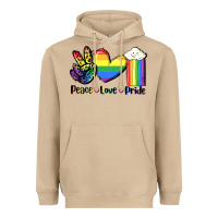 Mushroom Peace love Pride Heavyweight Hoodie - FaDigitalArtStudio