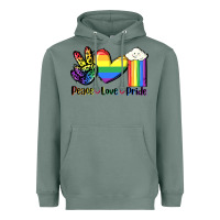Sage Peace love Pride Heavyweight Hoodie - FaDigitalArtStudio