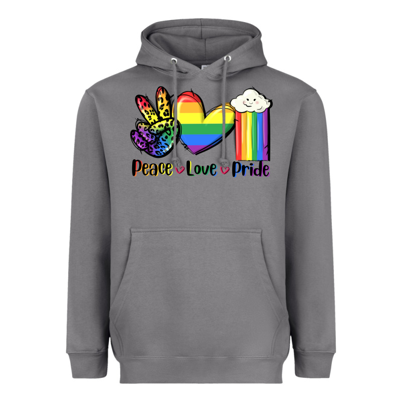 Peace Love Pride Heavyweight Hoodie by FaDigitalArtStudio | Teevron