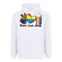 White Peace love Pride Heavyweight Hoodie - FaDigitalArtStudio