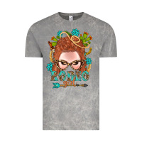 Cloud Rock Western Rodeo Girl Braid Red Hair Vintage Tee - BundleAndBundleShop