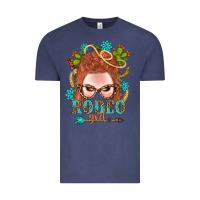 Vintage Denim Western Rodeo Girl Braid Red Hair Vintage Tee - BundleAndBundleShop