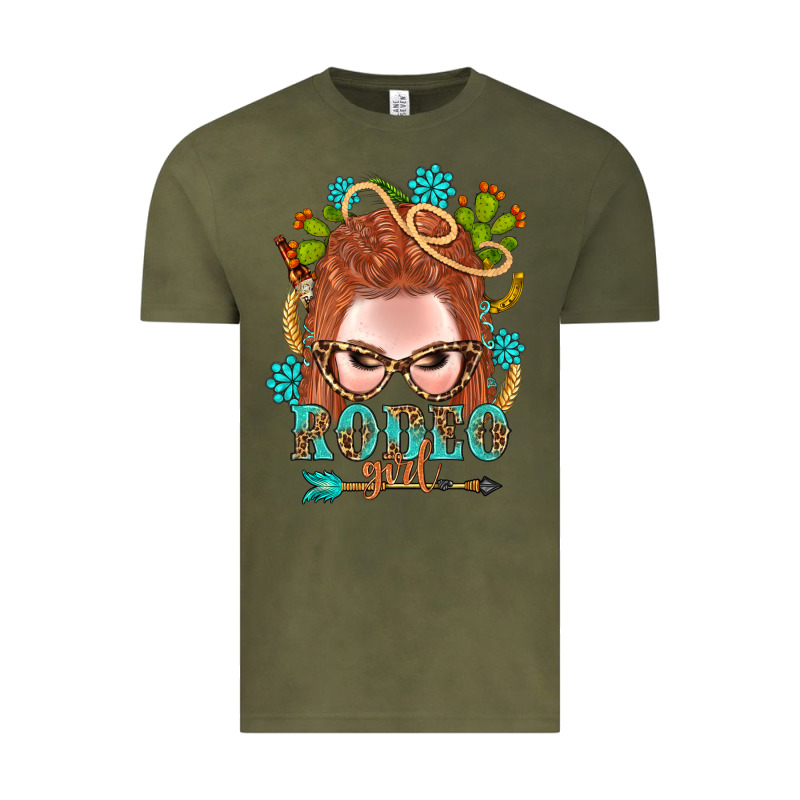 Western Rodeo Girl Braid Red Hair Vintage Tee by BundleAndBundleShop | Teevron