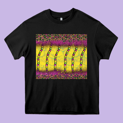 Mardi Gras Bead Leopard Heavy Core Tee Designed By Barkaloodesign