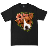 Black jack russel floral Premium Tee - Jasminsmagicworld